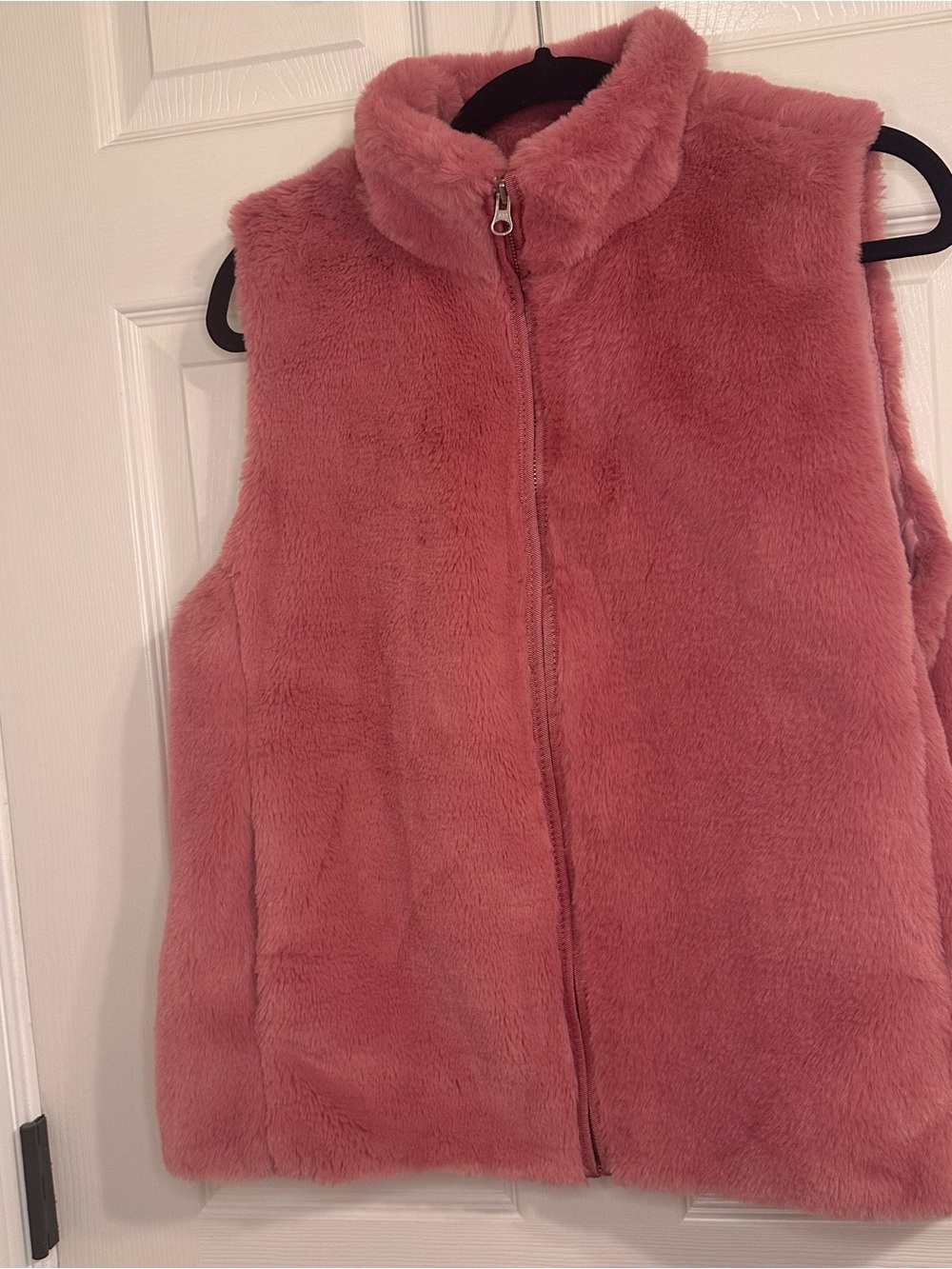 J. Crew Plush Faux-Fur Vest in Pink